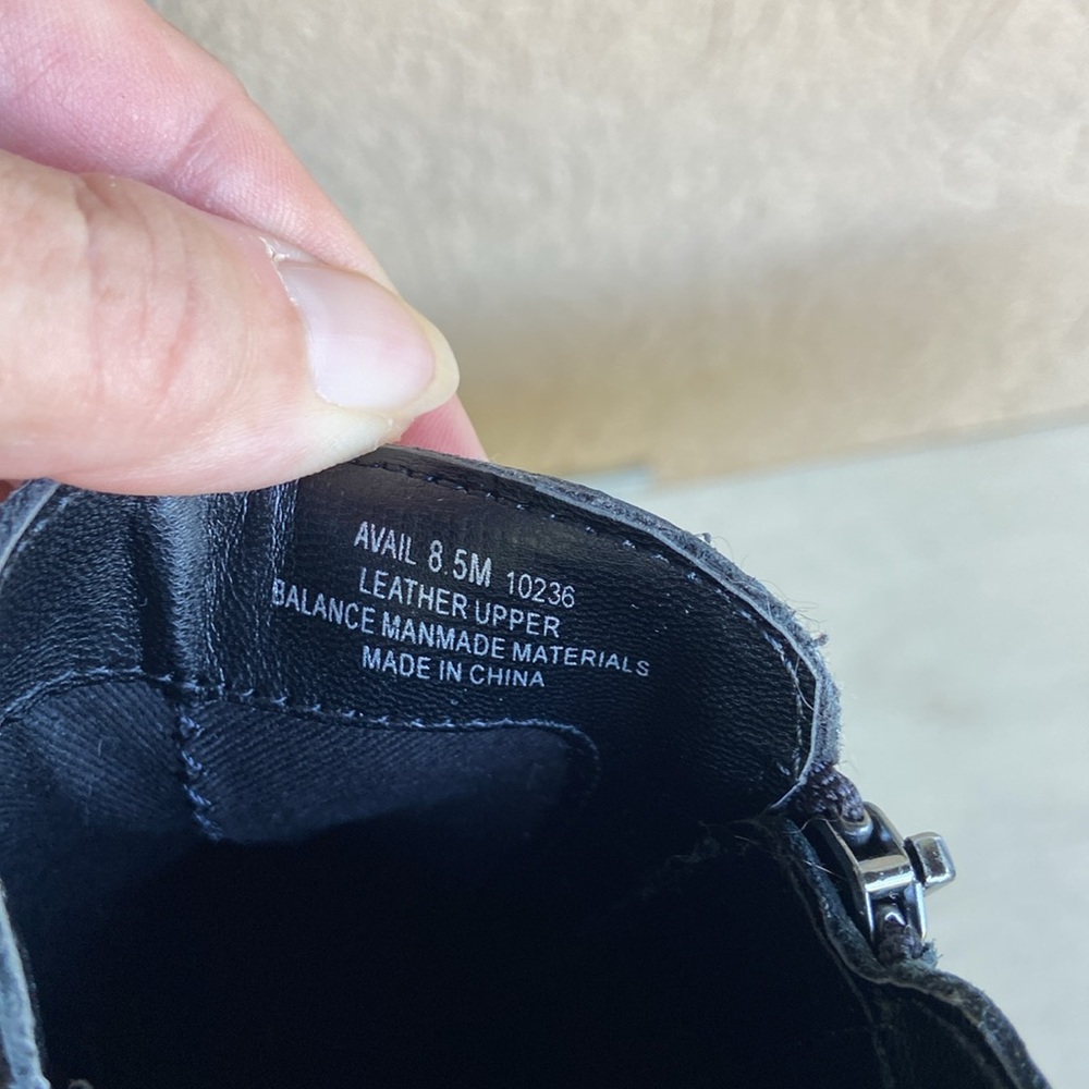 NAKED FEET‎ AVAIL black leather wedge ankle boot. Size 8.5 - Picture 5 of 8
